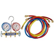 Yellow Jacket 42004 시리즈 41 매니폴드 8.9cm(3-1/8인치) 게이지 psi R-22/404A/410A