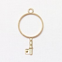 레진아트/프레임악세사리/원형열쇠프레임/금색