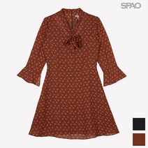 스파오 SPAO 리본타이 플라워 원피스_SPOW938G63