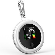 이산화탄소 측정기 CO2 복합가스 측정기 경량 감지기 공기 모니터 디지털 가정용 온도 습도 공기 분석기, 흰색