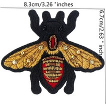 대형 와펜 자수마킹 왓펜 수 놓은 꿀벌 패치 꿀벌 applique 의류 가방 0