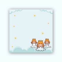 페토닷컴 예쁜 떡메모지 디자인 모음 메모지, 떡메 032. 쓰리엔젤스 디자인, 1개