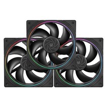 써멀라이트 TLS12 CPU 팬 120mm 케이스 쿨러 4핀 PWM 커넥터 무소음 컴퓨터 SFDB 베어링 포함 최대 1500RPM 냉각 팬(3팩)