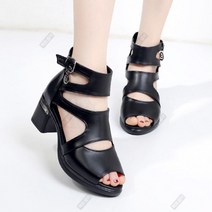 스트랩 여름 편한 여성 스트립샌들 발목 발편한 샌들 신발 여름 여학생 여자 바다 휴양지