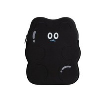 [올뉴프레임] 자수 노트북파우치 젤리베어, 블랙