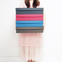 싸바리3호 4종 블랙 레드 블루 쵸코 4개 선물상자 포장박스 답례품 기념일 생일 행사, 블루4개