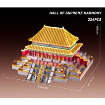 유리공예 스테인드글라스 Piececool 3D 금속 퍼즐 JUYUAN YUEWANG 타워 TENGWANG 파빌리온 레스토랑 고대, 15 HALL OF SUPREME