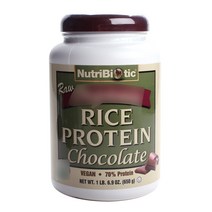 뉴트리바이오틱 로우 라이스 프로틴 단백질 보충제 초콜릿 비건, 650g, 1개