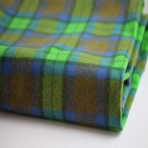 퀼트가게대폭 울 혼방 빈티지 그린 체크 천 원단