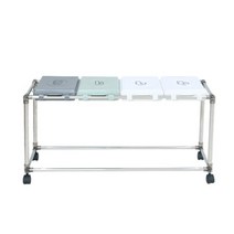 미니 재활용 가정 분리수거함 쓰레기 비닐 거치대 4단, 스티커(미포함)