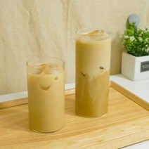 일자 투명 유리 원형컵 아이스커피 에이드잔, 02. 일자 투명 유리 원형컵 450ml