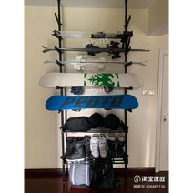 스노우보드 수납선반 펀치 프리 디스플레이 랙, 5단, 화이트