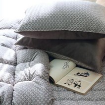 아트박스/메종텍스타일 정전기가 적은 노스파 크로스 극세사 차렵이불 단품 Q 그레이