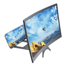 영사기 프로젝트빔 미니 LED 가성비 빔 프로젝터 추천 확대 곡선 스크린 돋보기 증폭기, 검은색