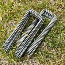 U자 고정핀 40개 단위 판매 비닐 매트 인조잔디 고정용 핀 U자못 유자핀, 120개