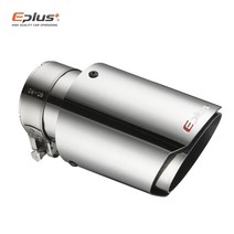EPLUS 자동차 광택 탄소 섬유 머플러 팁 배기 시스템 파이프 머플러 노즐 Akrapovic 용 범용 스트레이트 스테인레스 실버, 60mm-89mm