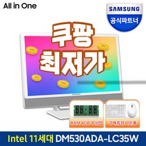 삼성전자 올인원 일체형PC DM530ADA-LC35W+RAM 4GB 무상업 (11세대 인텔 i3-1115G4 60.5cm), SSD 256GB+RAM 8GB
