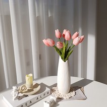 생화같은 조화 모음 꽃꽂이 실크플라워 인테리어 장식, 05.큰튤립_옐로우