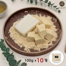오복떡집 인절미 떡 콩가루 찹쌀떡 콩고물 영양떡 찰떡 인절미가루 빙수떡 잔치떡 제사떡 떡돌리기 국산 찹쌀 개별 포장 아침대용, 100g x 10개