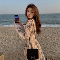 위위브렌 환절 원피스 바스락원피스 쉬폰원피스 하객룩