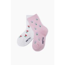 [정품인증] 267864 베네통키즈 QCET12331-플라워패턴양말