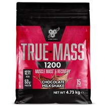 BSN 비에스엔 트루 매스 게이너 1200 초콜릿 밀크 쉐이크 4.73kg 단백질, 1개