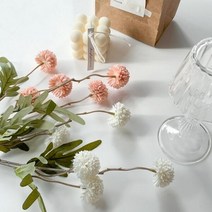 생생한 꽃연출 카페 예식장 인테리어 조화 3개 카페인테리어 복도장식 공연장 화장실 로비장식 웨딩홀, 데이지 화이트