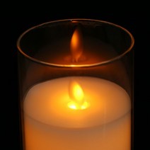 (주)트리 인천가정지사 로맨틱 유리병 LED 캔들 무드등(12.5cm) (투명)9-20 (8440011)