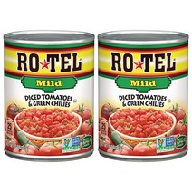 Rotel Mild Diced Tomatoes & Green Chilies 로텔 마일드 다이스트 토마토 & 그린 칠리 10oz(283g) 2팩, 1개