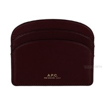 A.P.C.(아페쎄) [아페쎄] 21FW 여성 PXAWV F63270 GAE 하프문 카드 지갑 버건디