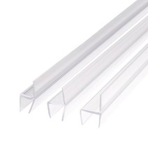 일반 h형 프로파일(8 10 12mm용) 2.4M _욕실 화장실 유리문 하부 부속 욕실부속 샤워부스부속 바람 물 막이 물받이 물튐방지 유리쫄대, 12mm