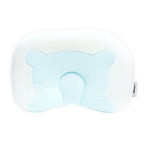 [사두증] 아기 사두증 사경 교정 수면 자세 쿠션 베개, 핑크체크