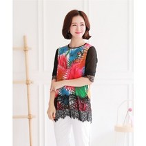 [AK PLAZA] [몬테밀라노] 밑단레이스티셔츠 (B906TY4380)