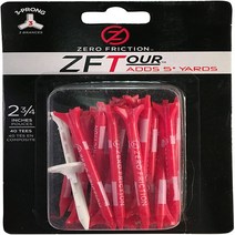 2-3/4-Inch 40 Red Zero Friction Tour 3-Prong Golf Tees, 1