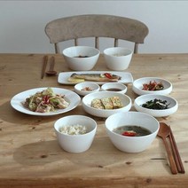 화이트 2인 신혼 그릇세트 3종, 로데(원형)11p, 필수:로데(원형)11p