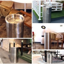 재털이 230x620 일반 중형 26L 장소 스테인리스 공원 지하철 스댕 레스 뱅뱅이 흡연구역 도서관 방 대형 쓰레기통 재떨이 야외 실외 휴지통 스텐 공공 P1204EA, 분리 모래형 타입