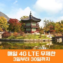 VIP 한국 유심 4G LTE 데이터 완전 무제한 유심칩 1일 이용, 인천공항 T1 수령, 한국 4G LTE 데이터 무제한 1일