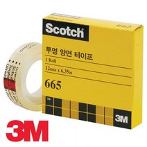 3M 스카치 투명 양면 테이프 665 리필 12mm x 6.35M 접착테이프 3M테이프, 상세페이지 참조
