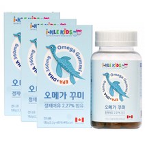 아이클키즈 아기오메가3 꾸미 초등학생 츄어블 영양제 식물성 펙틴 젤리 바이트 60알 3박스