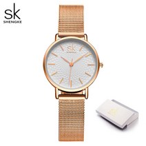 Shengke 클래식 디자인 여성용 시계 30mm 완벽한 다이얼 크기 밀란 밴드 여성용 시계 다양한 색상