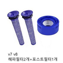 다이슨 v6 v7 v8 청소기 호환용 필터 부품, 1세트, v7 v8 필터 세트 2번