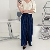 여름 스트라이프 냉장고 와이드 밴딩 팬츠 5col