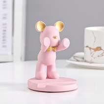 다오브 베어오브제 핸드폰 태블릿 명함 거치대, 푸시베어, 핑크