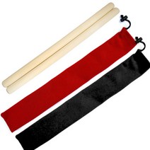 새화국악기 일반 난타북채(모듬북채) 알로바케이스 세트, 빨강