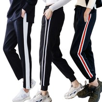 와썹 겨울 여성 남성 융털 기모 와이드 조거 팬츠 트레이닝 바지 빅사이즈