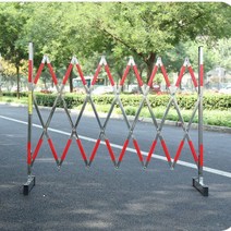 바리케이트 안전 펜스 주차장 차단봉 이동식 주차 스테인레스 스틸 텔레스코픽 울타리 맞춤형 전기 건설 안전 울타리 이동식 접이식 야외 절연 울타리 난간, 높이 1.5미터 길이 2미터