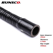 Id 30 32 34 36 38 40mm 실리콘 플렉시블 호스 라디에이터 튜브 공기 흡입구 BMW 용 고압 고무 조이너 파이프, Black ID 40mm
