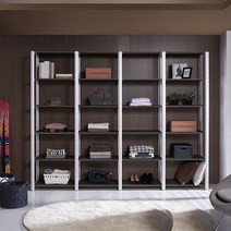 (우드빌) 드레스룸 시스템 행거 옷장 붙박이장 노블 6001/8001, 그레이, 8004