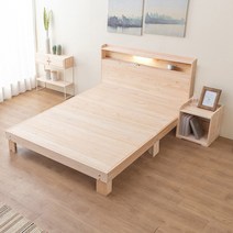 편백나무원목/통판 퀸침대프레임/매트리스별도/수도권무료배송, LED통판프레임, 매트리스선택안함
