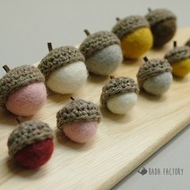 바다팩토리 손뜨개 울 도토리 3cm (M), 2.핑크